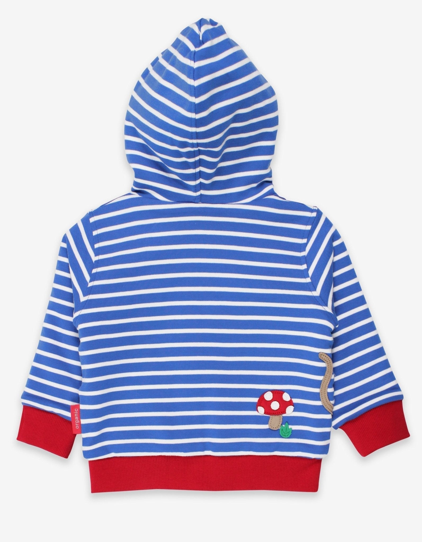 Toby Tiger Organic Applique Hoodie - Mouse & Mushroom