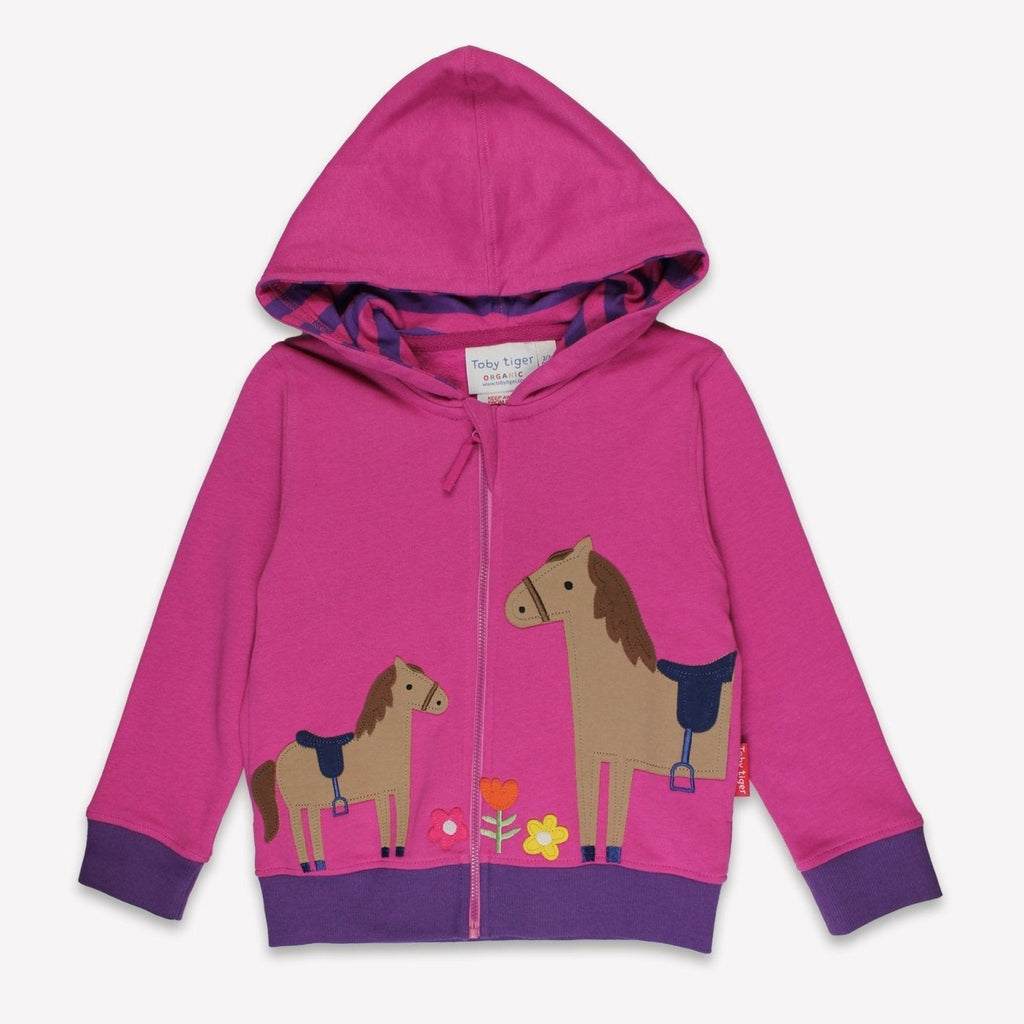Toby Tiger Organic Applique Hoodie - Hillside Pony