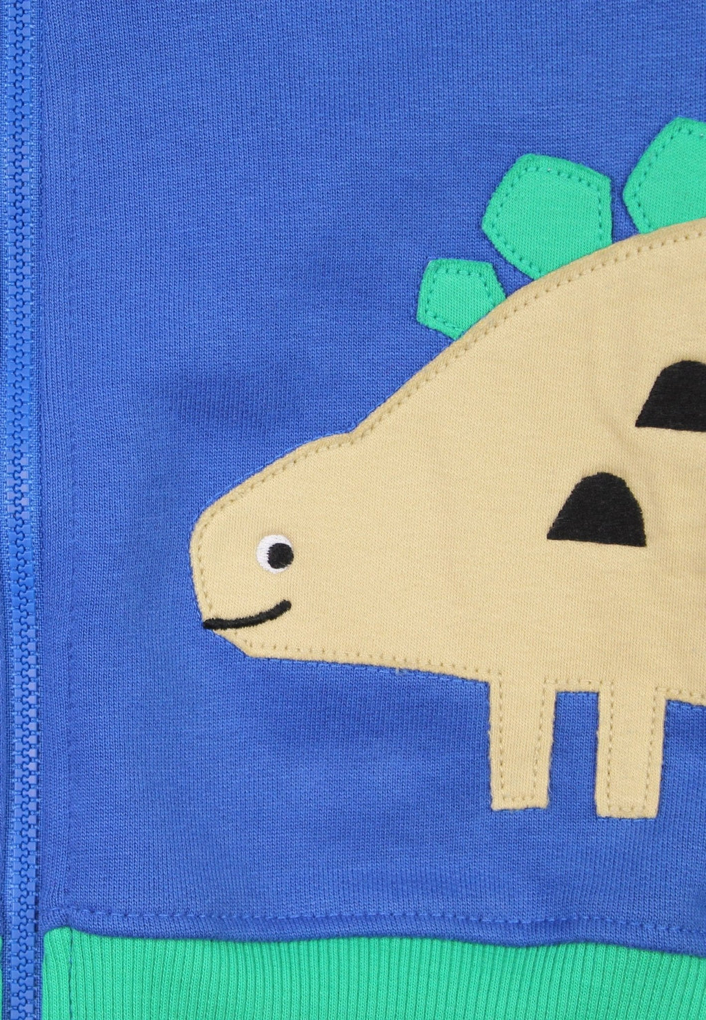 Toby Tiger Organic Applique Hoodie - Tonal Dinosaur