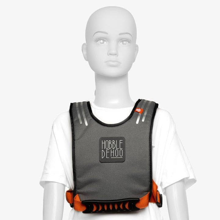 Hobbledehoo Child Harness - XL / 6 years and Up - Grey/Orange - Baby&More