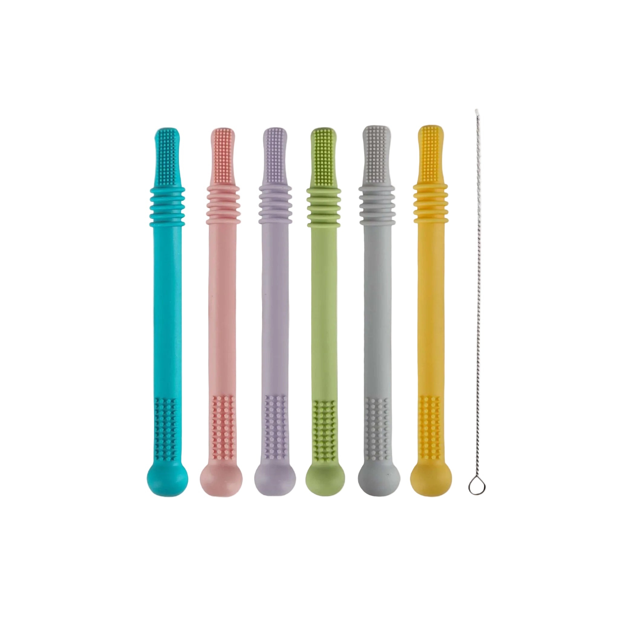 Hollow Teether Tube Chew Straw Sensory Toy - Baby&More