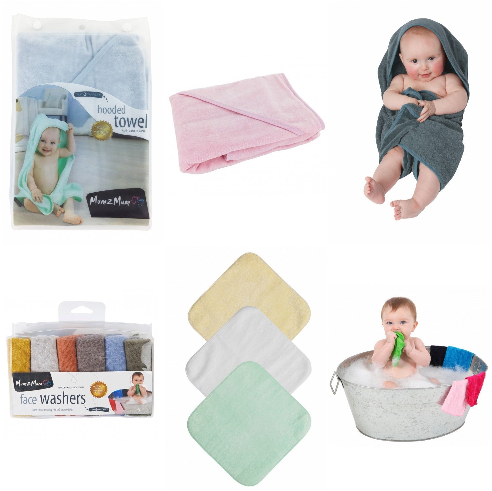 Hooded Towel & Face Washers Pack - Baby&More