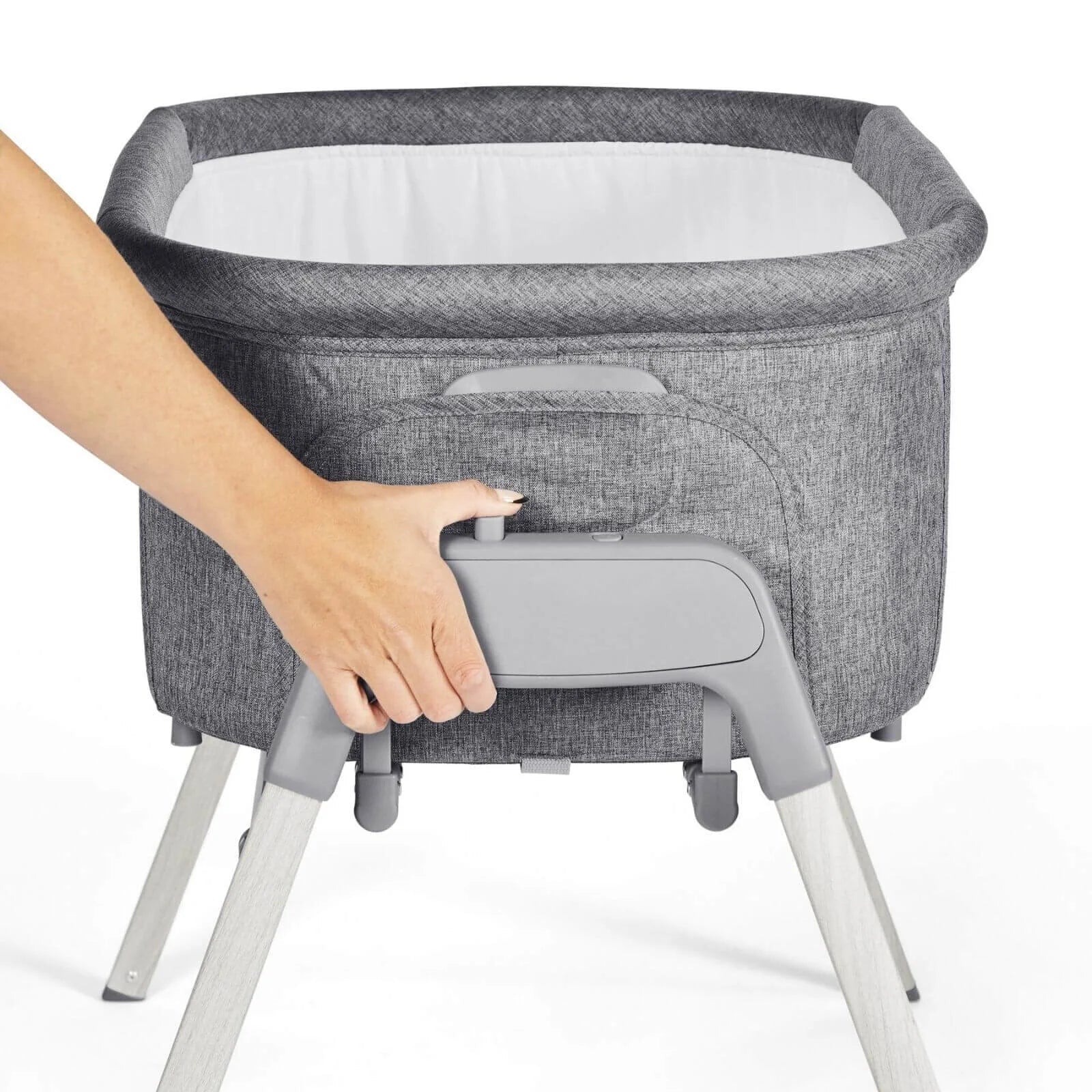 Ickle Bubba Drift Gliding Crib - Ash Grey - Baby&More