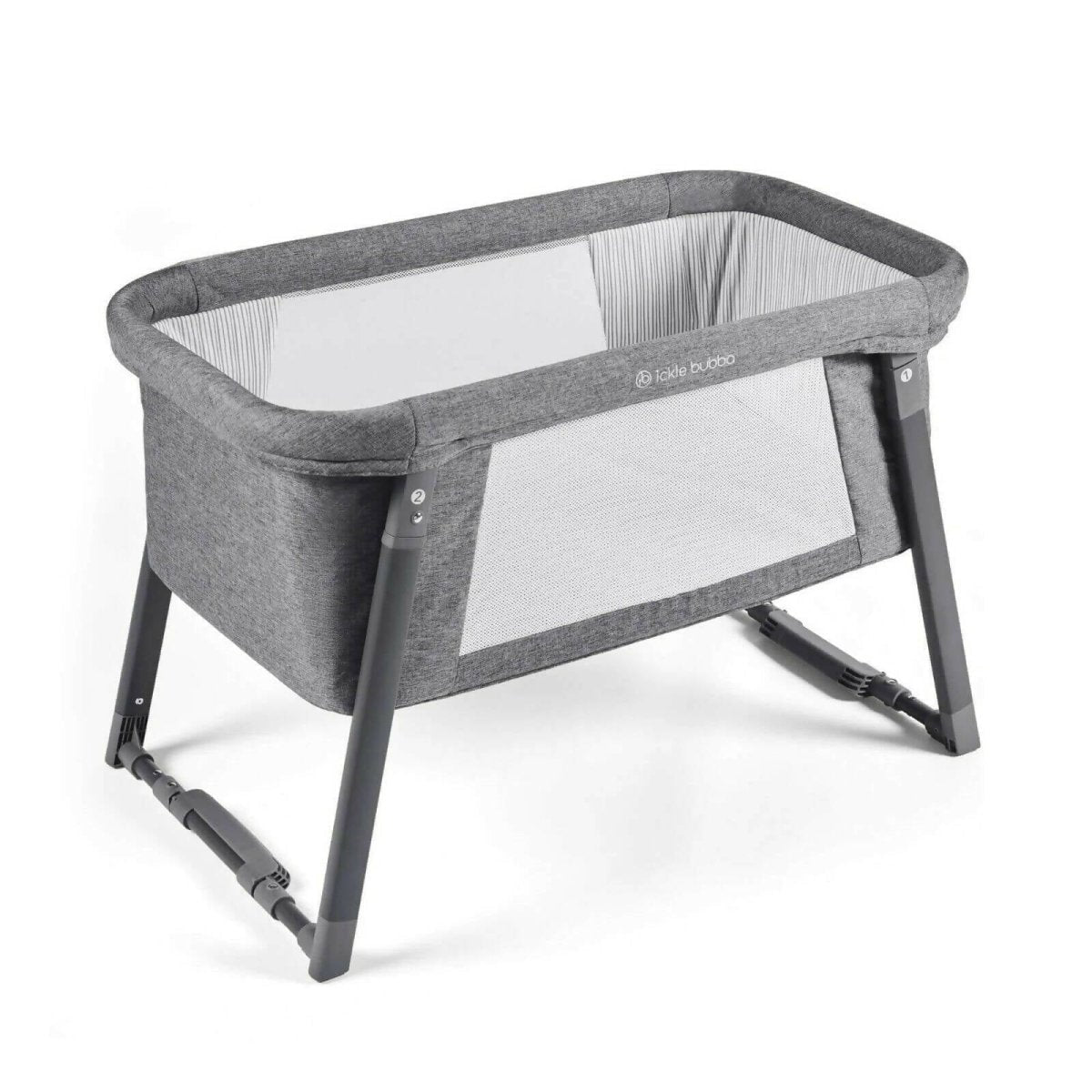 Ickle Bubba Mini Rocker Folding Crib - Space Grey - Baby&More