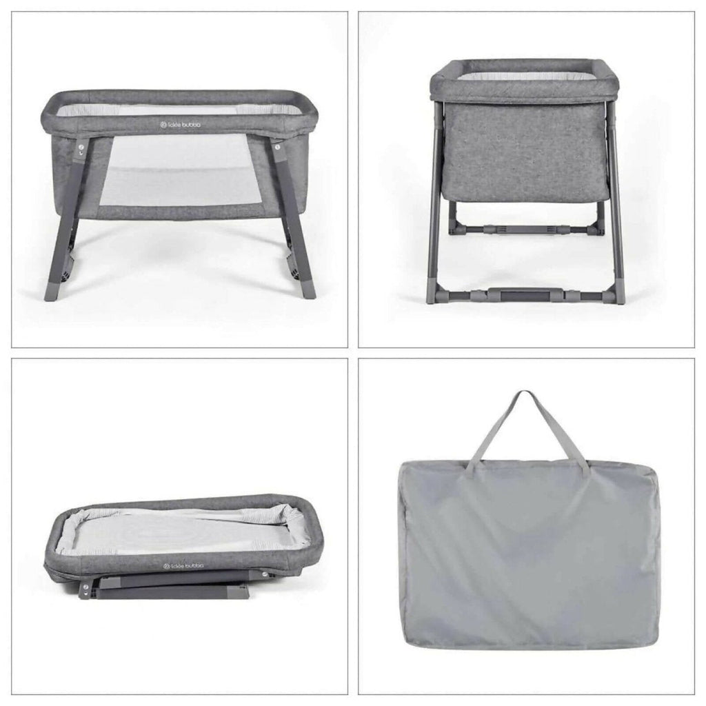 Ickle Bubba Mini Rocker Folding Crib - Space Grey - Baby&More