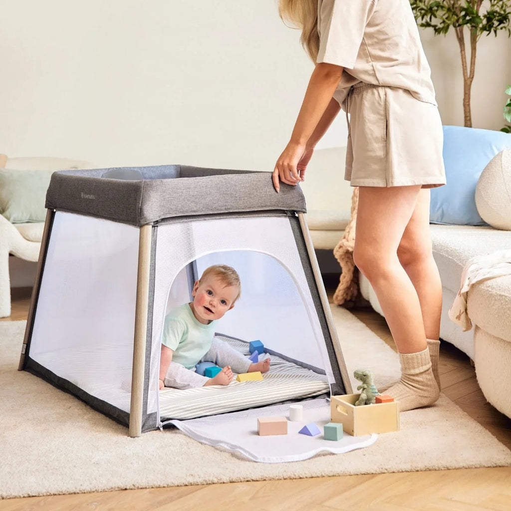 Ickle Bubba Scout 2 - in - 1 Travel Cot & Playpen - Ash Grey - Baby&More