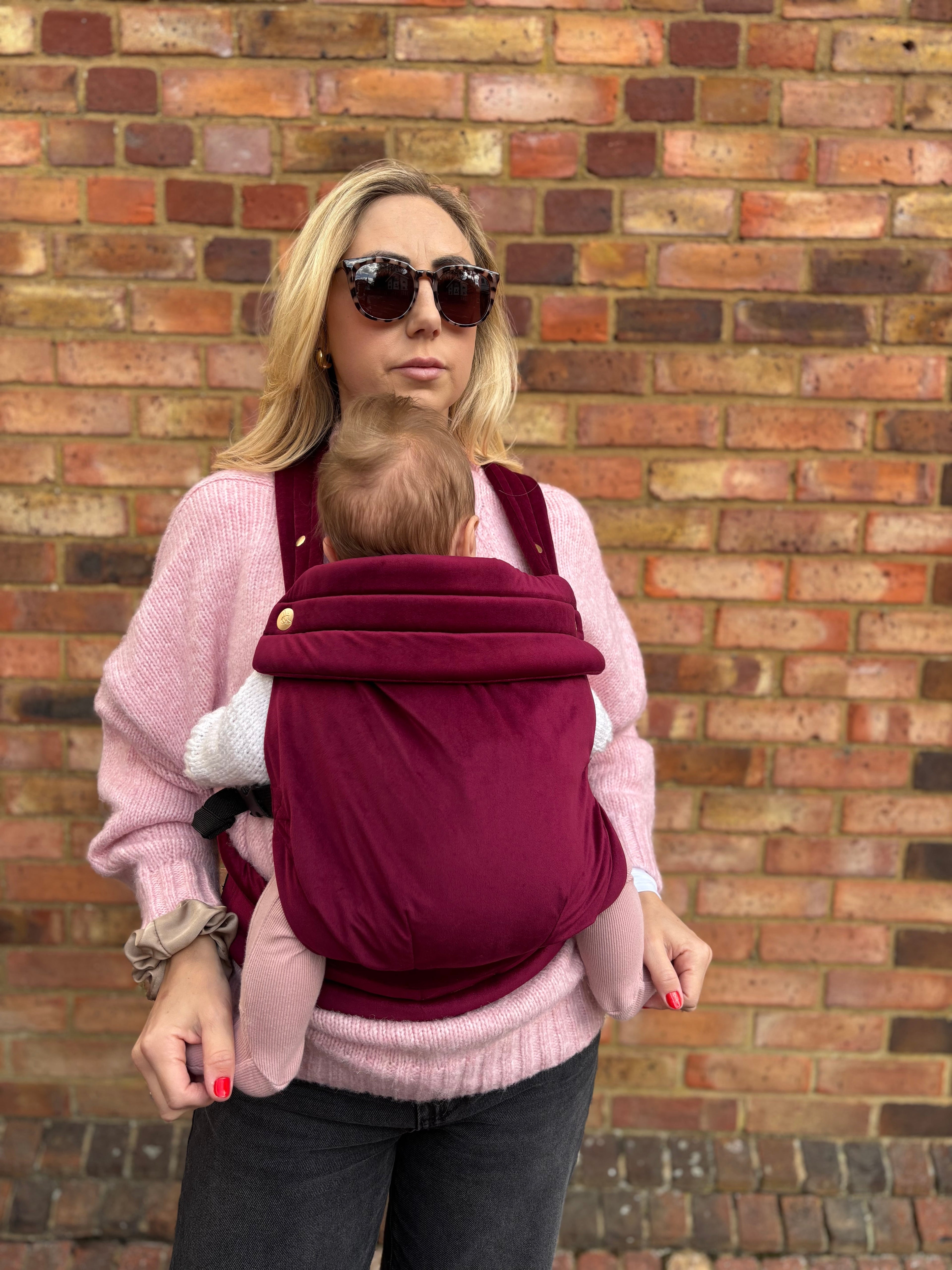 Velvet Baby Carrier - Velvet Cherry