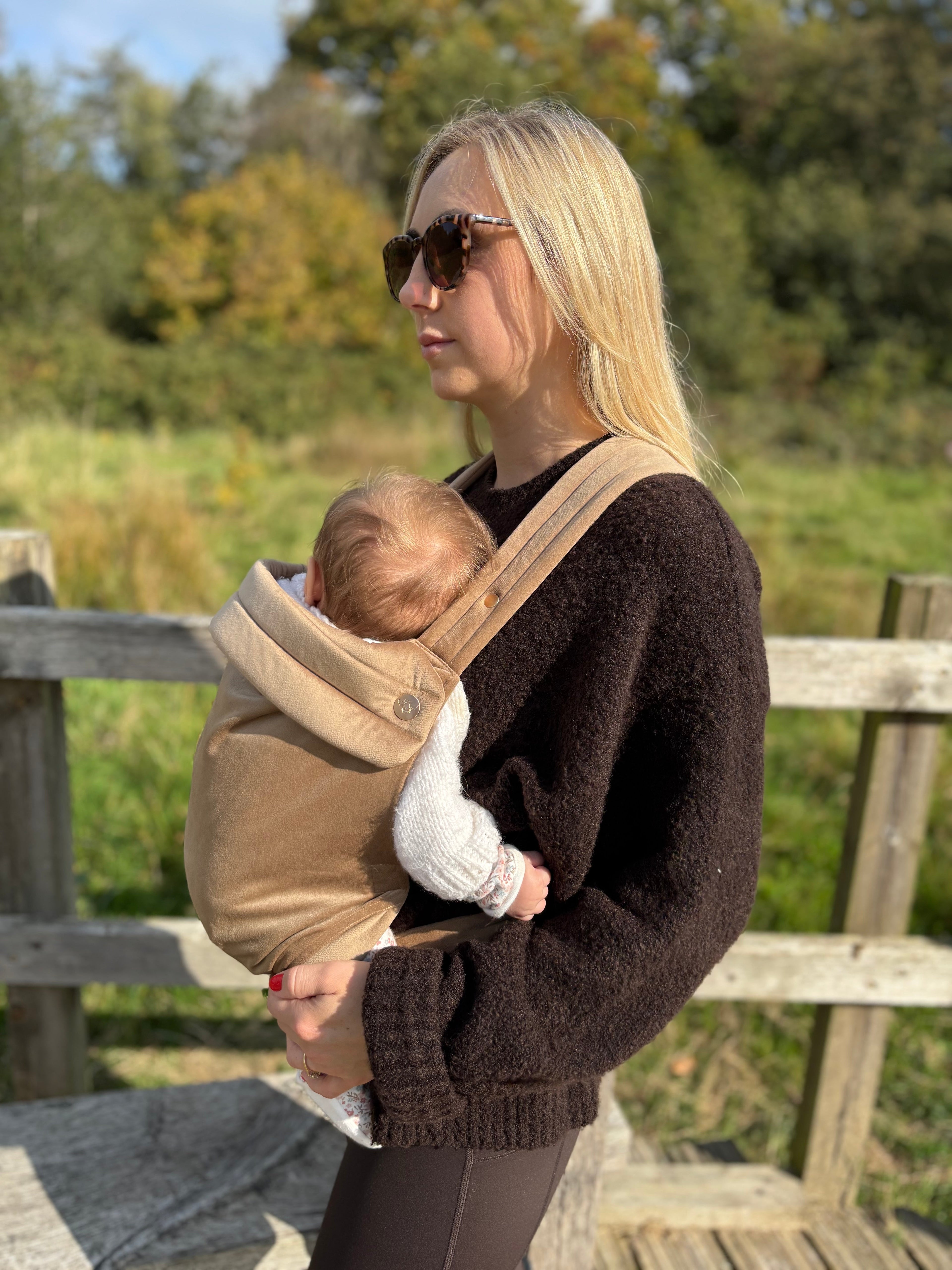 Velvet Baby Carrier - Almondine
