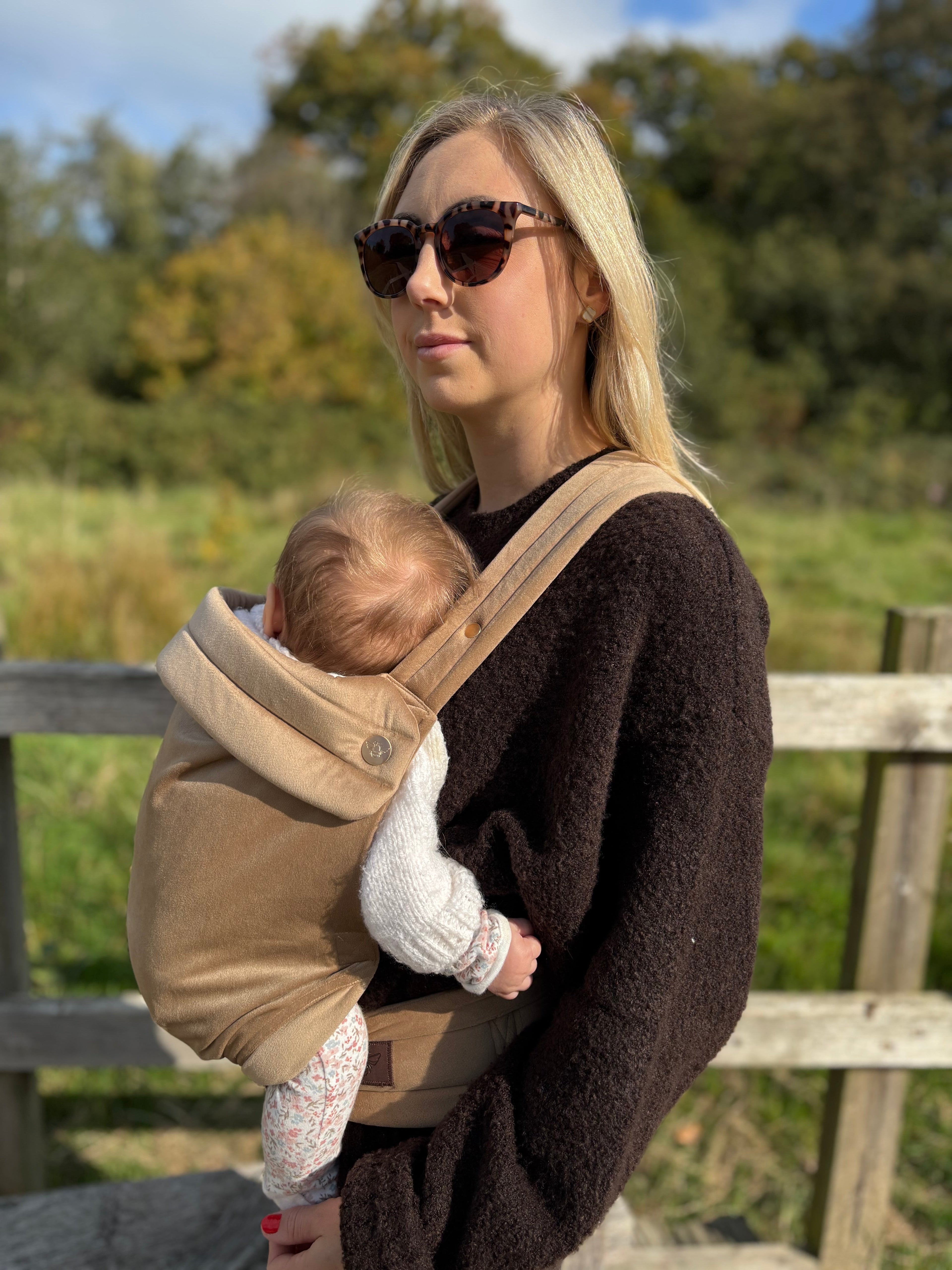 Velvet Baby Carrier - Almondine