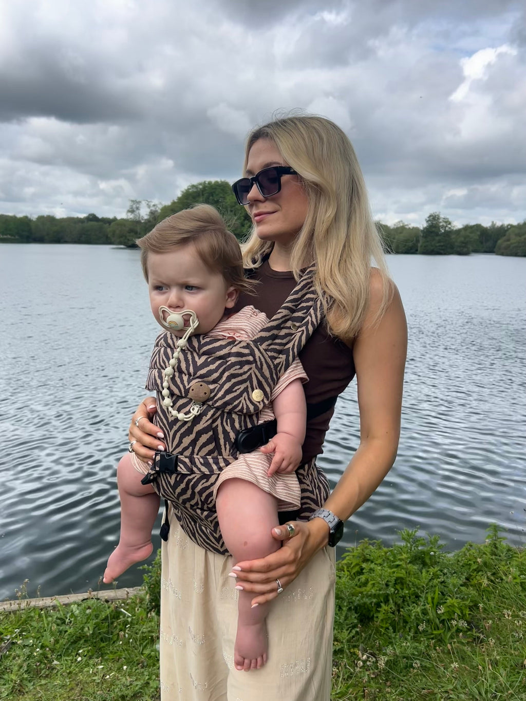 Bizzi Growin Nomad Air Animal Print Baby Carrier - Zebrano