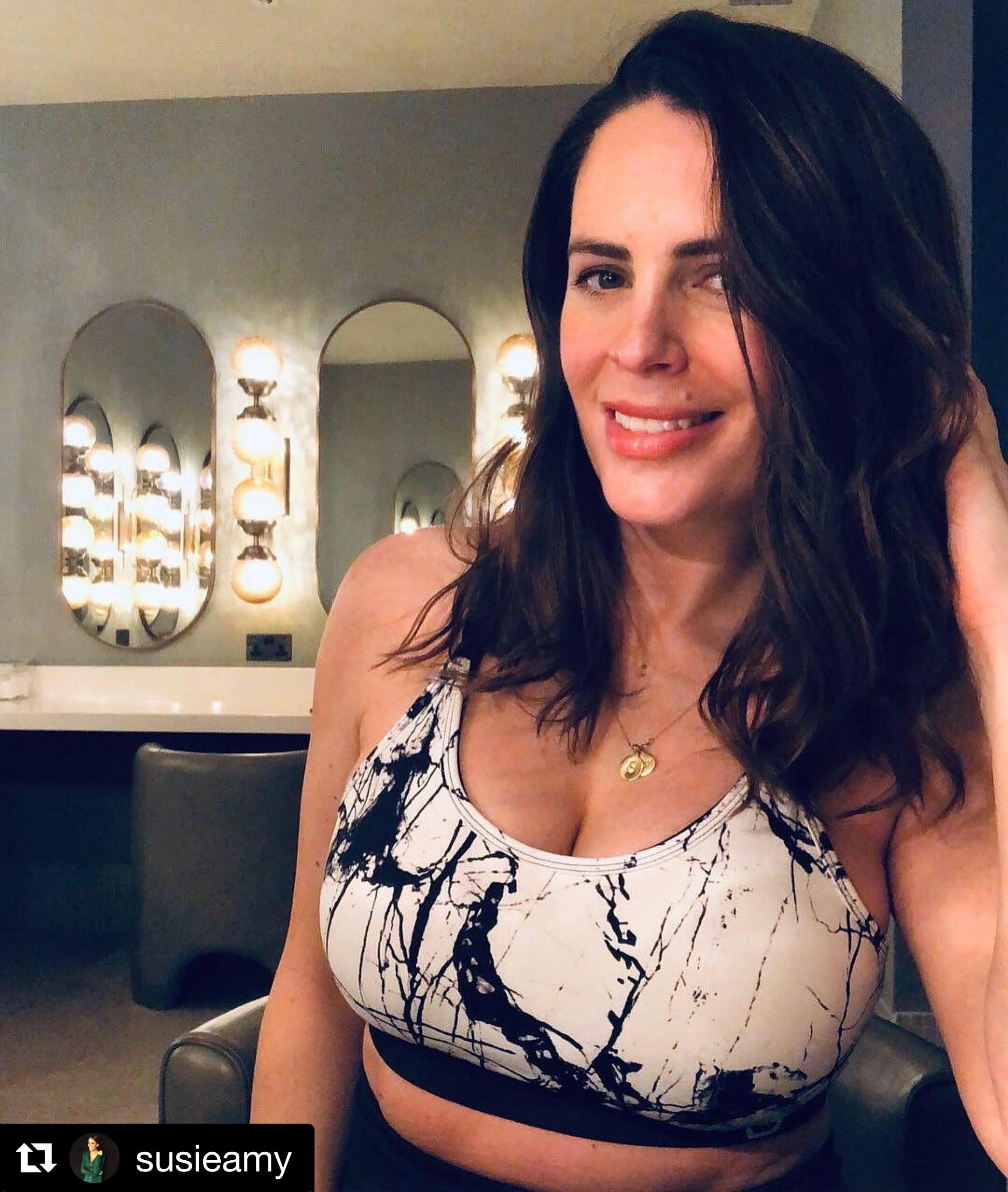 Maternity & Nursing Sports Bra in B-G Cup - Marble Print