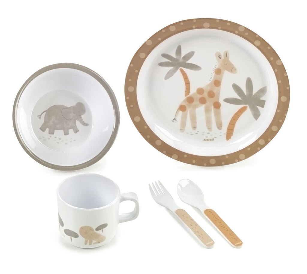Jane 5 - Piece Melamine Baby Crockery Set - Wild Animal - Baby&More