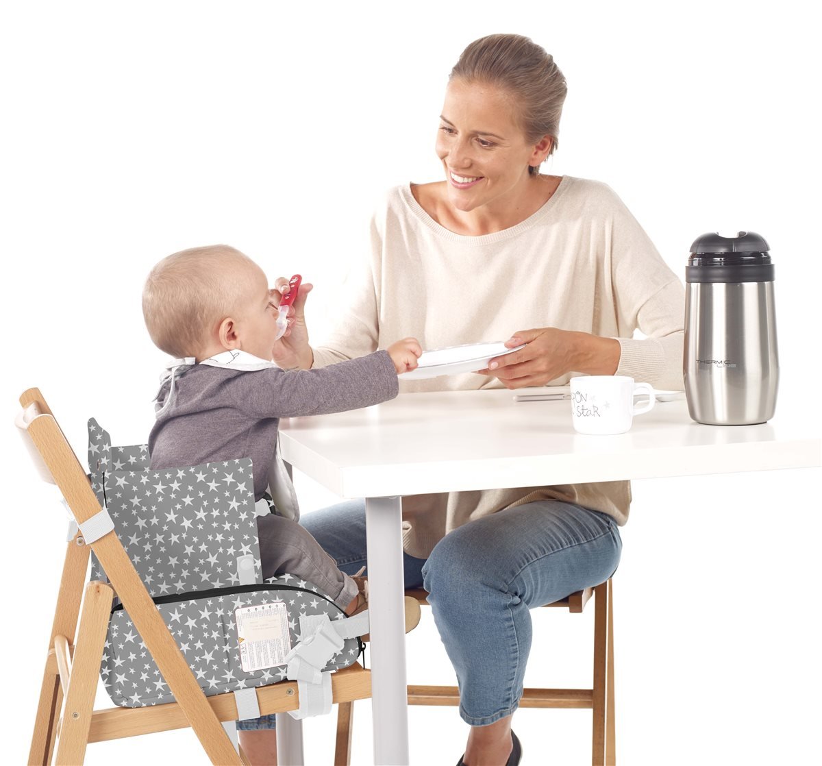 Jane Avant Travel Highchair with Storage - Botanic Green - Baby&More