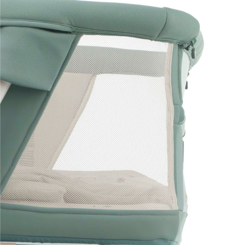 Jane Baby Side Crib + 4 Piece Bedding Set & Safety Mattress - Botanic Green - Baby&More