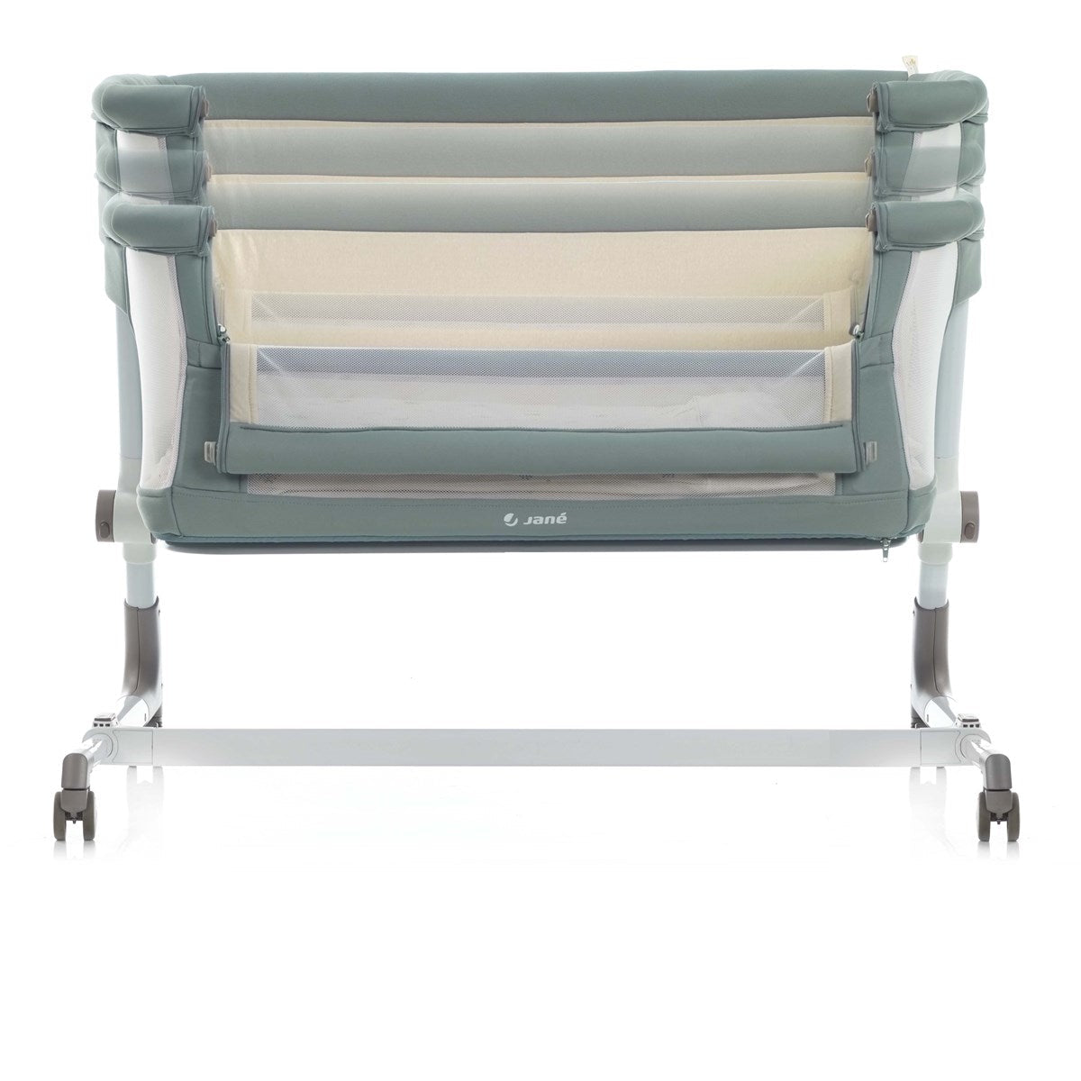 Jane Baby Side Crib + 4 Piece Bedding Set & Safety Mattress - Botanic Green - Baby&More