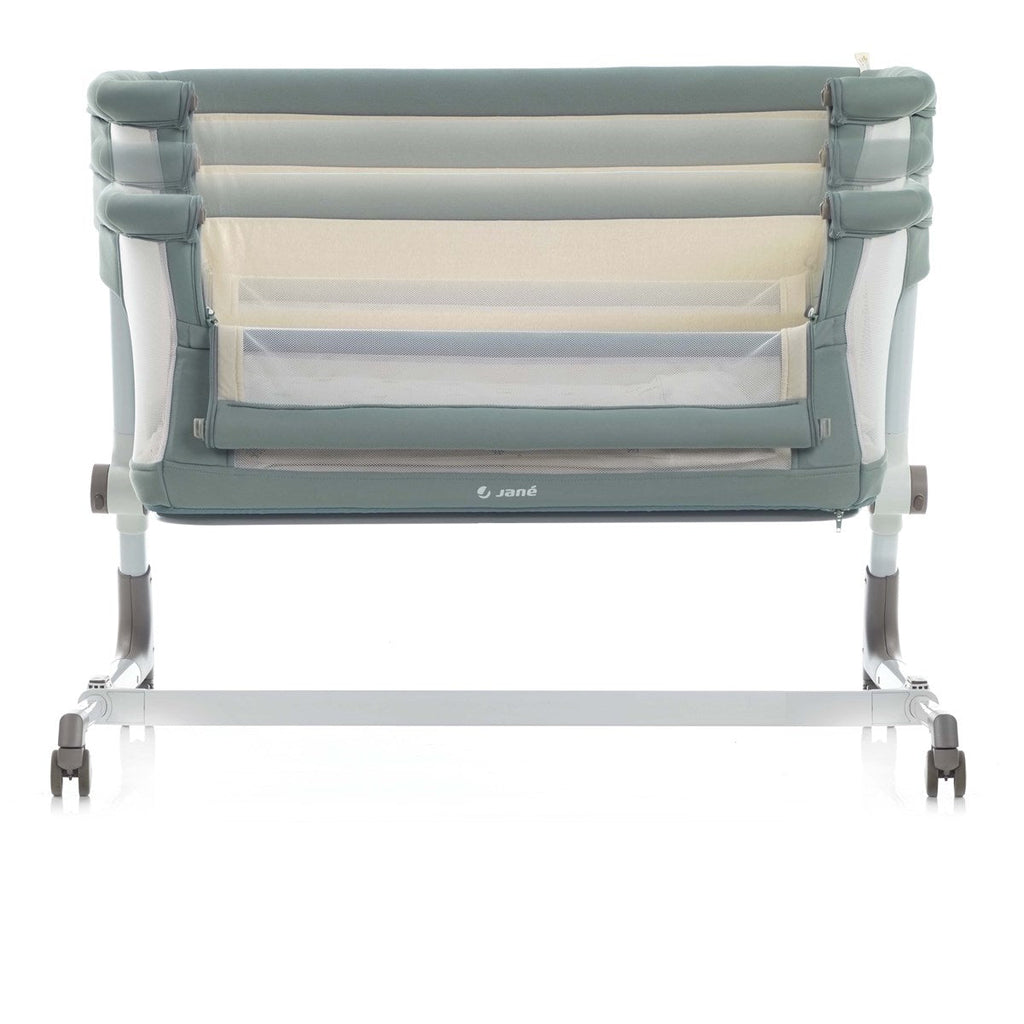 Jane Baby Side Crib + 4 Piece Bedding Set & Safety Mattress - Sesame - Baby&More