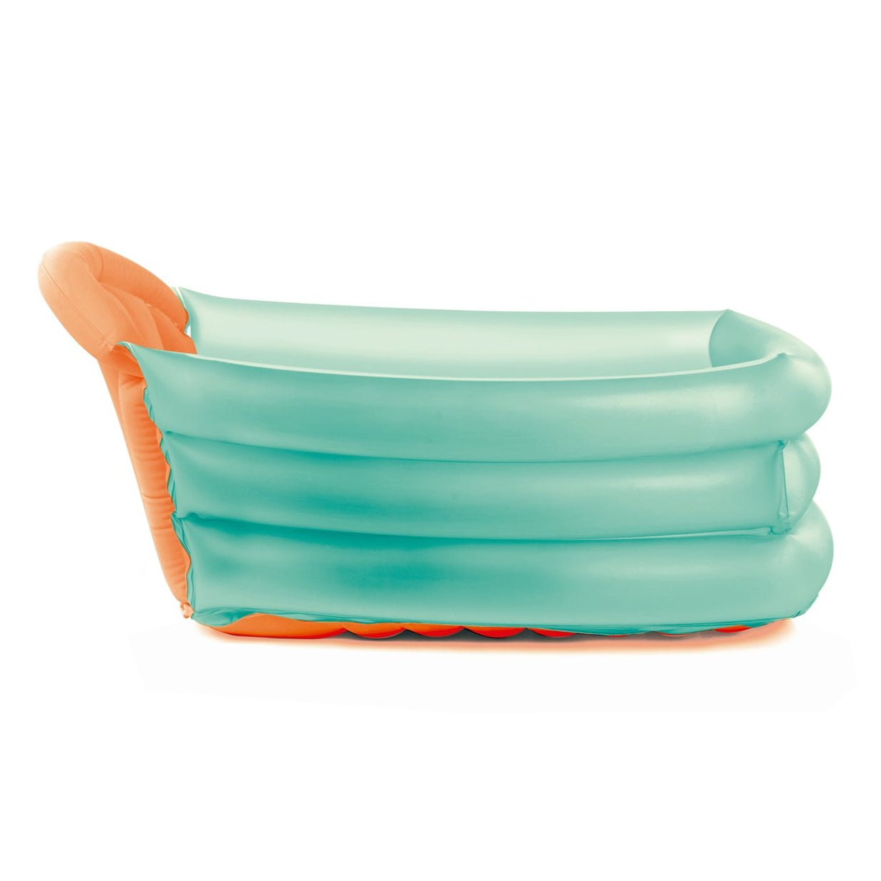 Jane Deluxe Inflatable Baby Bath with 3 Positions - Aqua & Orange - Baby&More