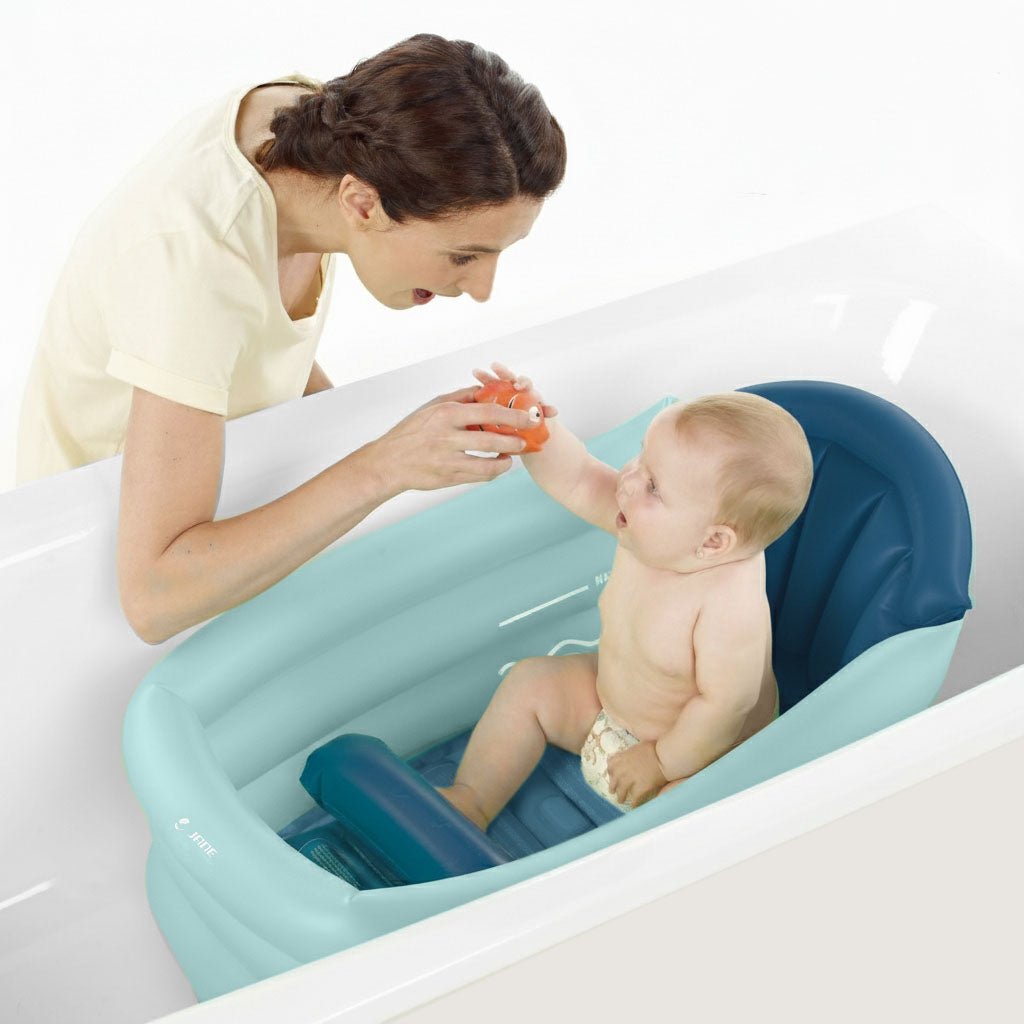 Jane Deluxe Inflatable Baby Bath with 3 Positions - Aquarel Blue - Baby&More