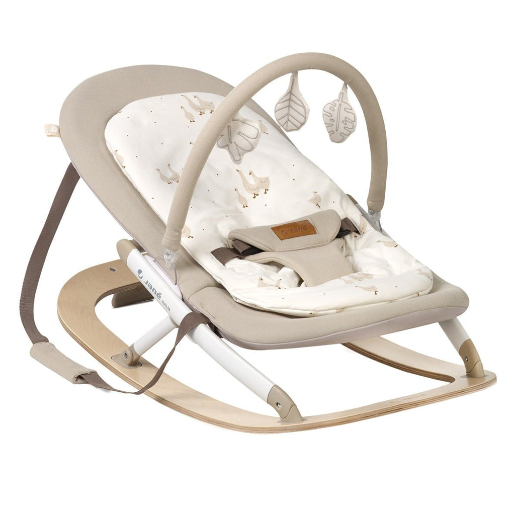 Jane Kalm Natural Birch Rocker with Soft Padded Insert - Desert - Baby&More