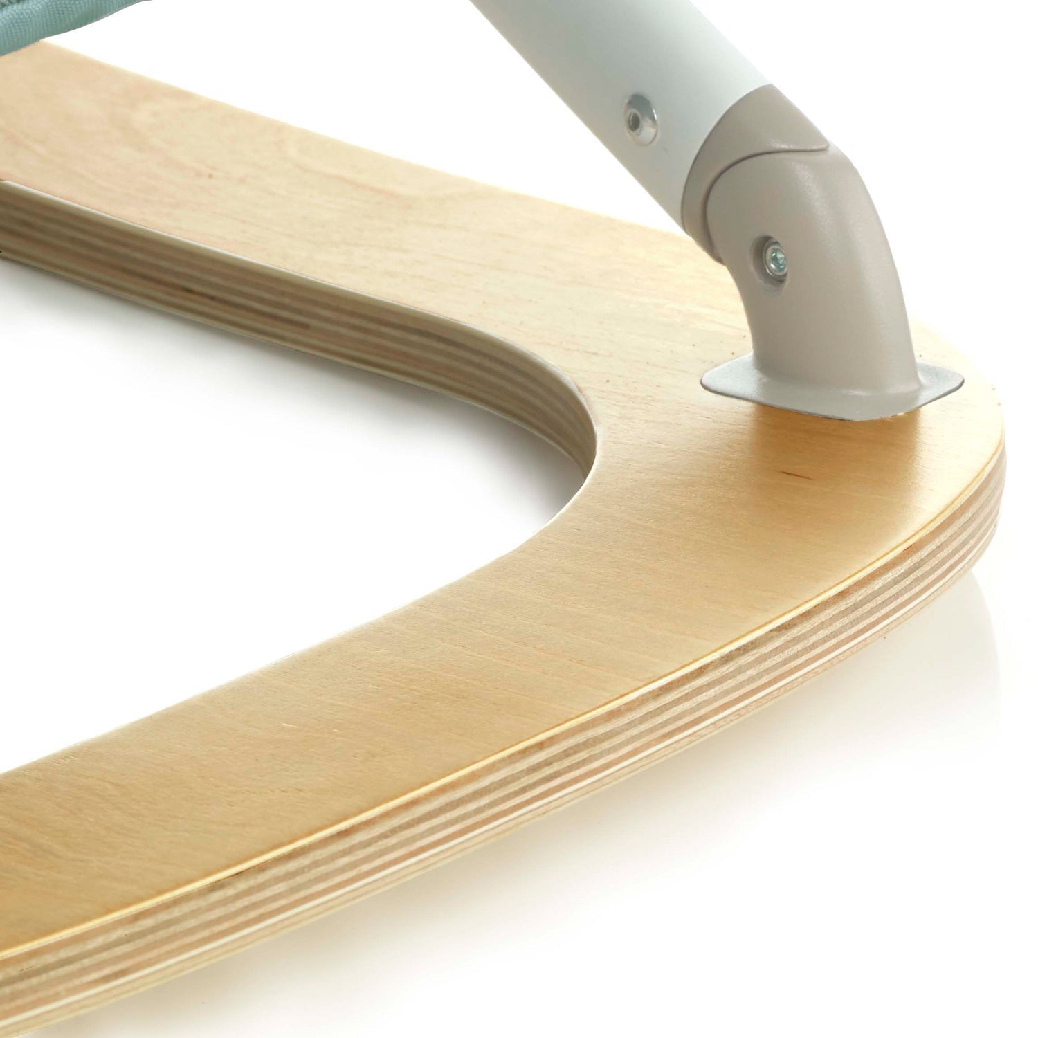 Jane Kalm Natural Birch Rocker with Soft Padded Insert - Sesame - Baby&More