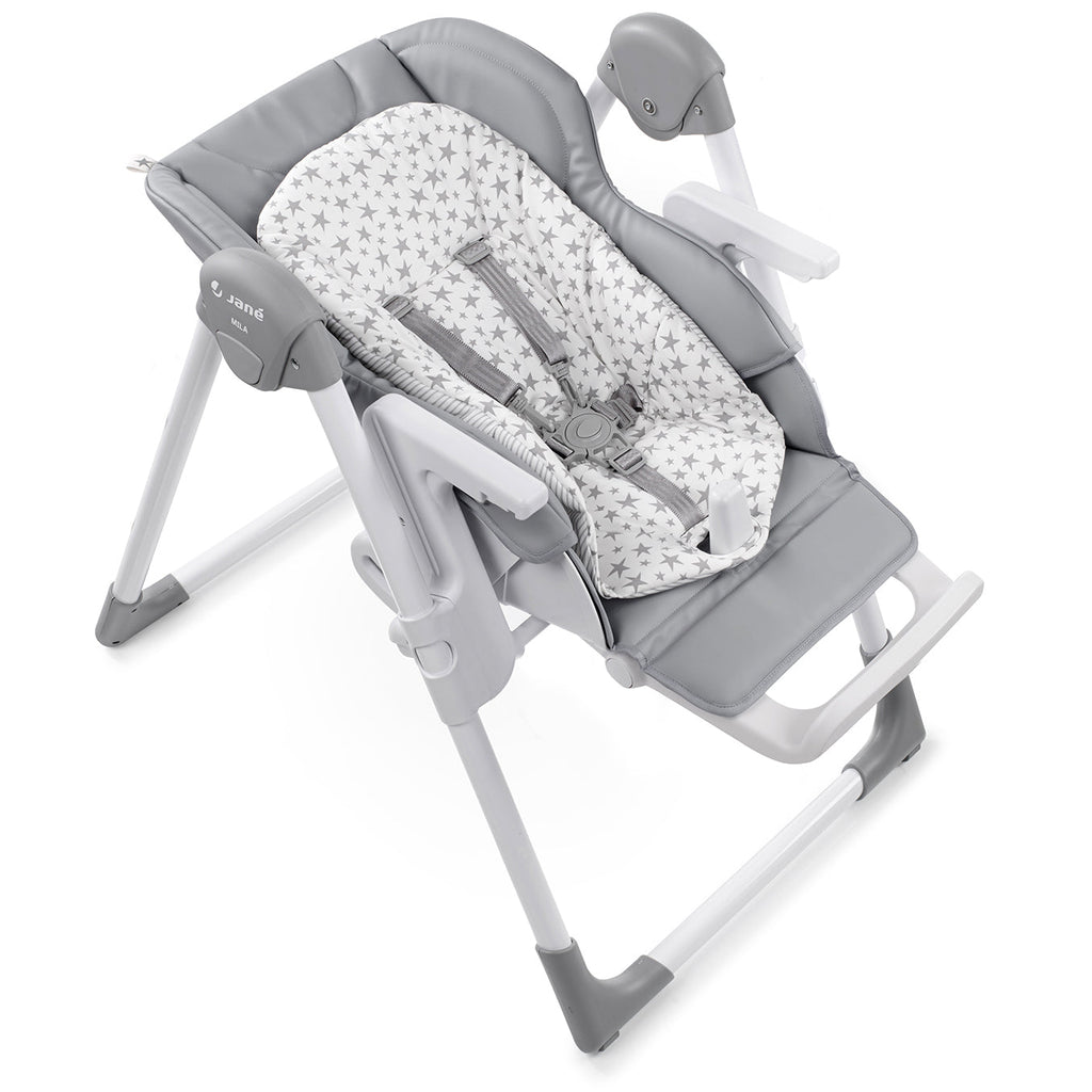 Jane Mila Leatherette Highchair - Grey Star - Baby&More