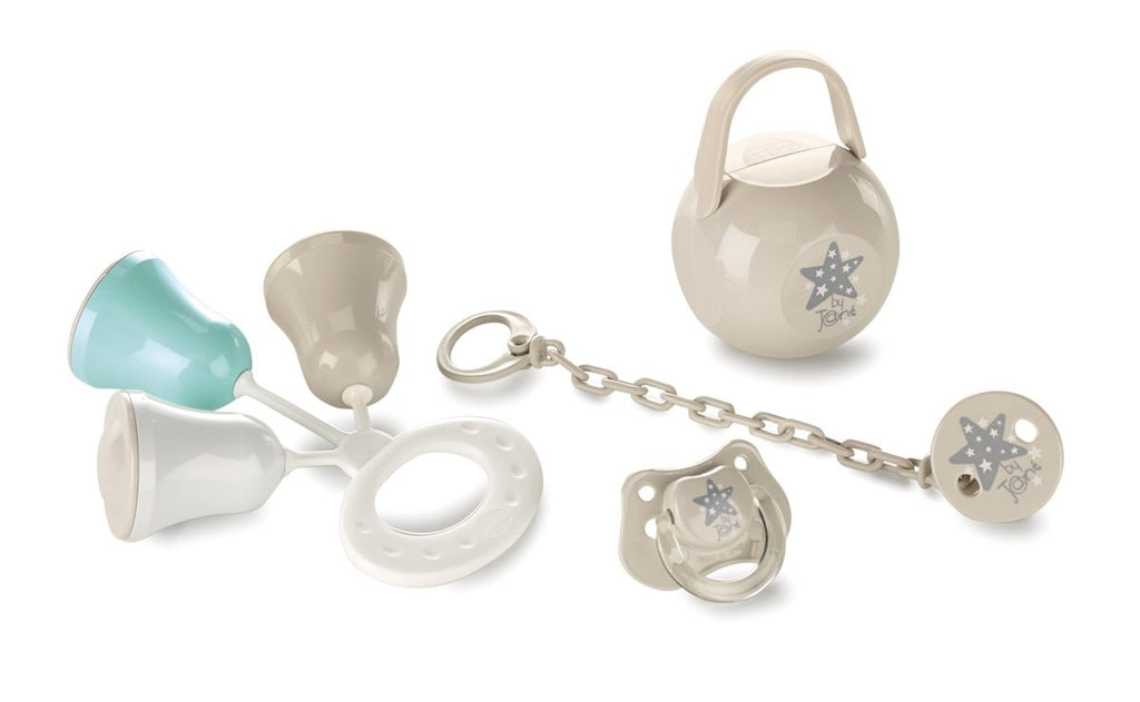 Jane New Baby Gift Set - Rattle, Dummy, Dummy Holder, Dummy Clip - Baby&More