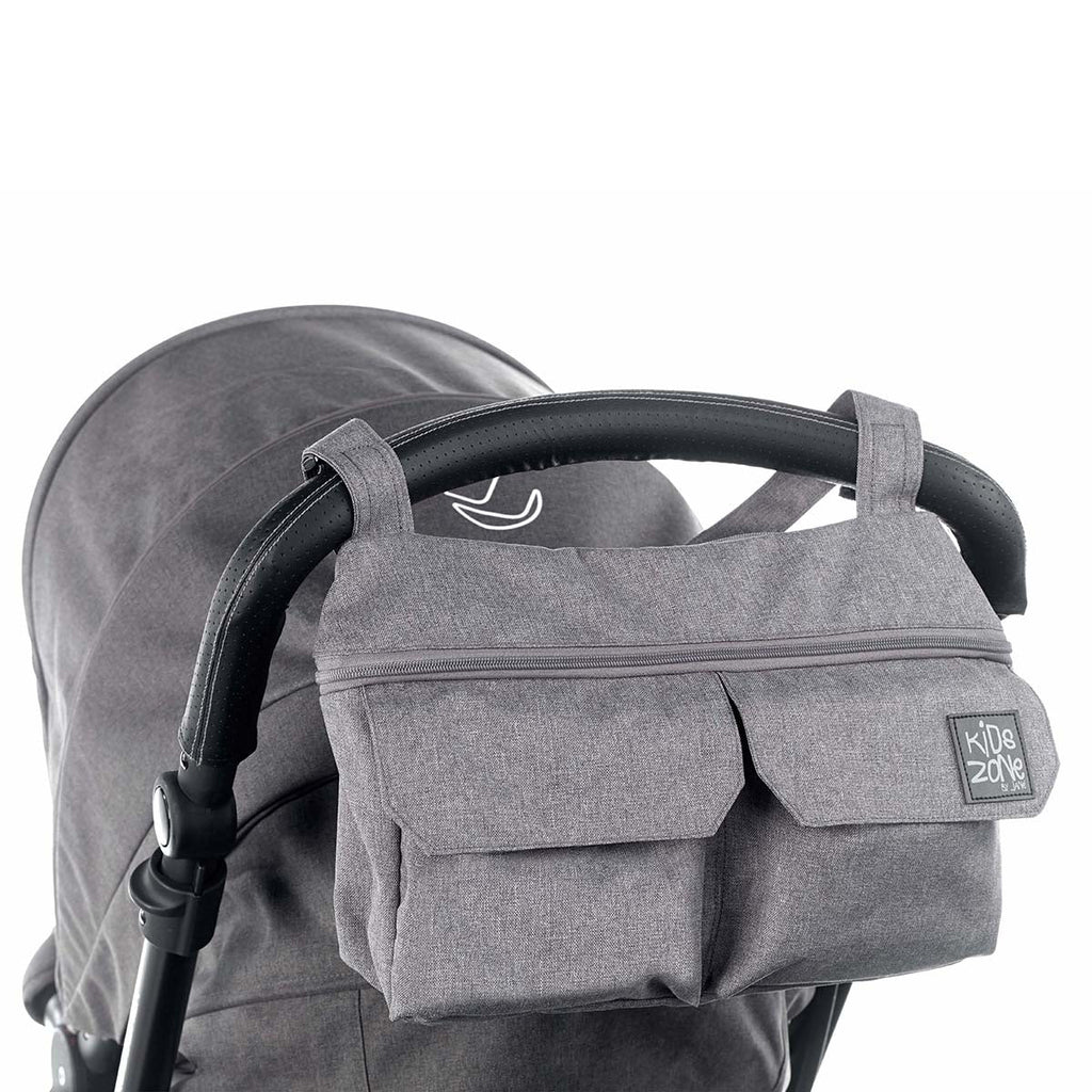 Jane Pram Stage Handlebar Pushchair Organiser Bag - Grey - Baby&More