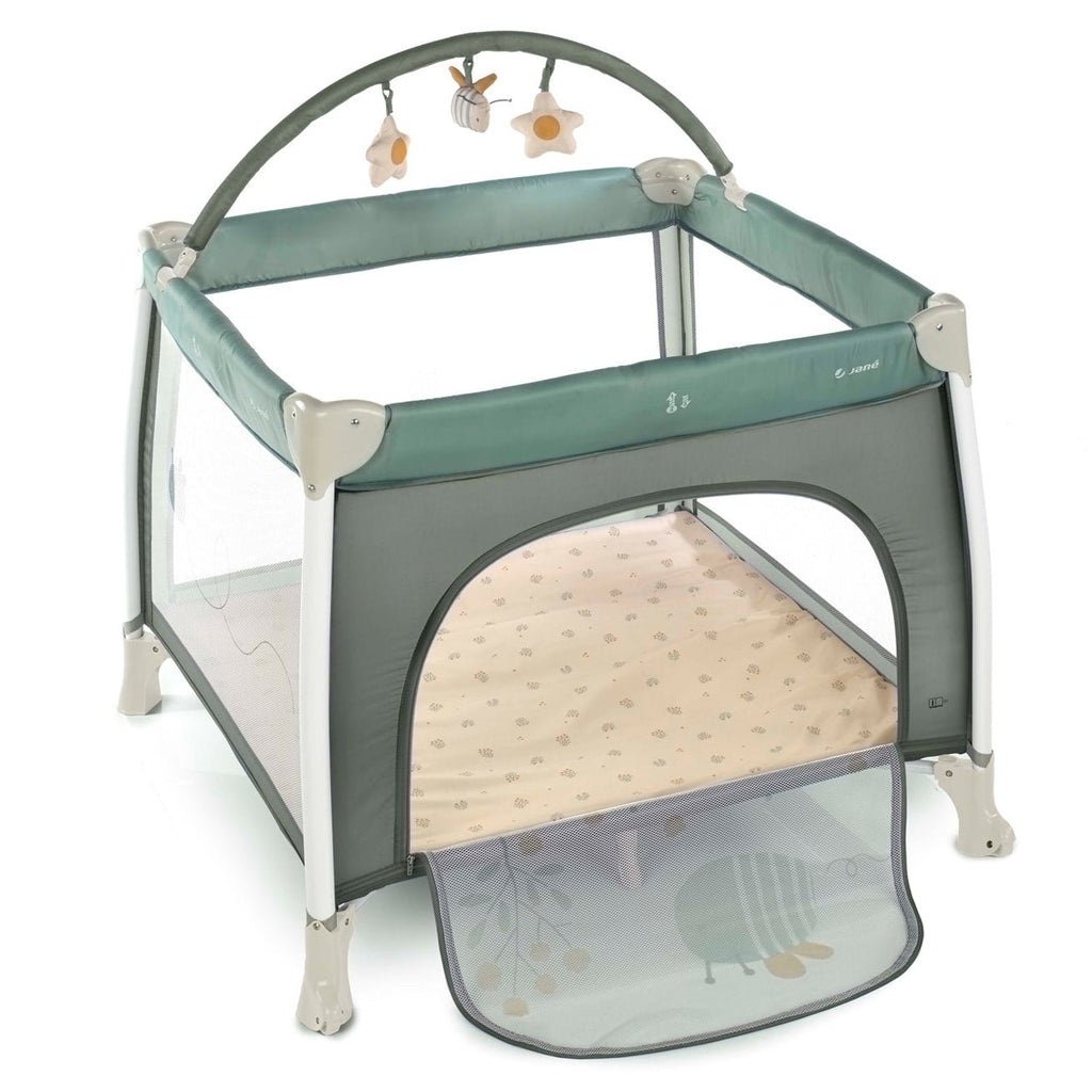 Jané Travel Fun Playpen with Toy Arch & Carry Bag - 0 to 3 Years - Botanic - Baby&More