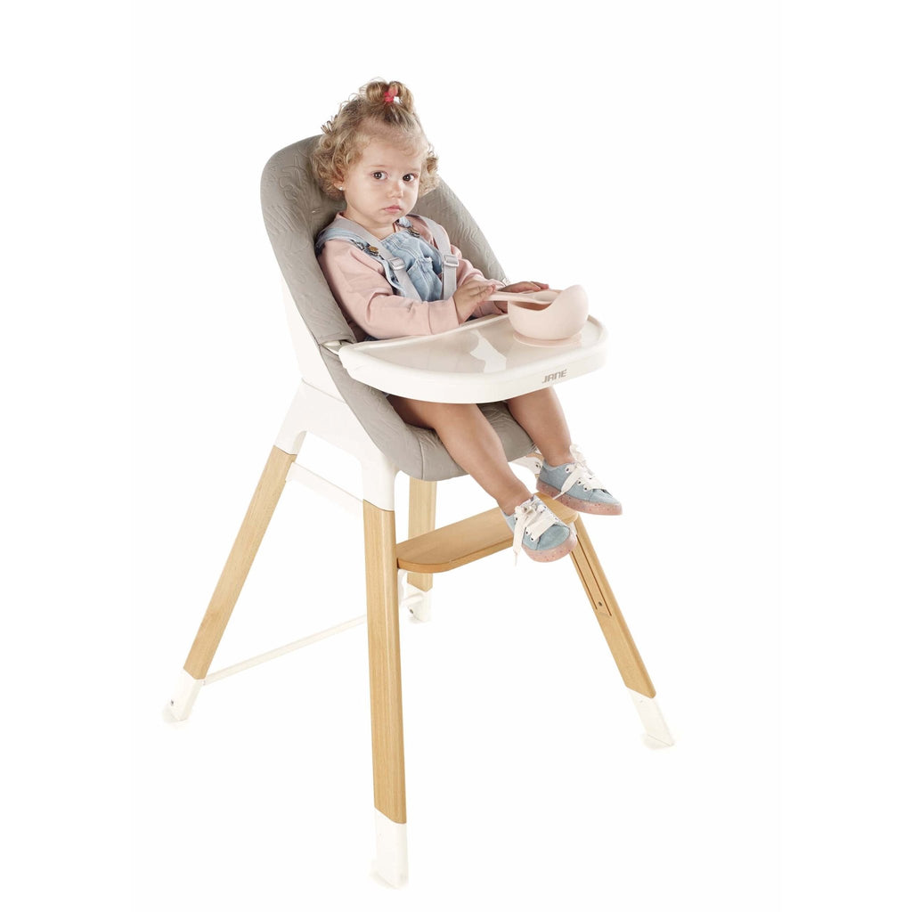 Jane Wooddy Wooden Progressive Highchair - 6m - 8 years - Grey Star - Baby&More