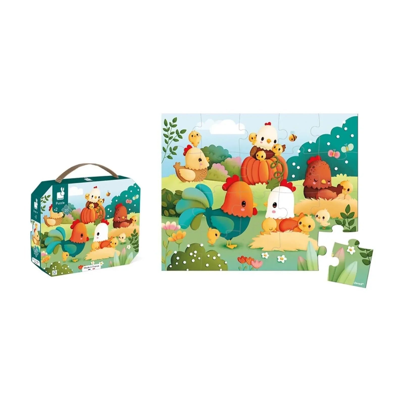 Janod Puzzle - Welcome to the Farmyard - 20 pcs - Baby&More