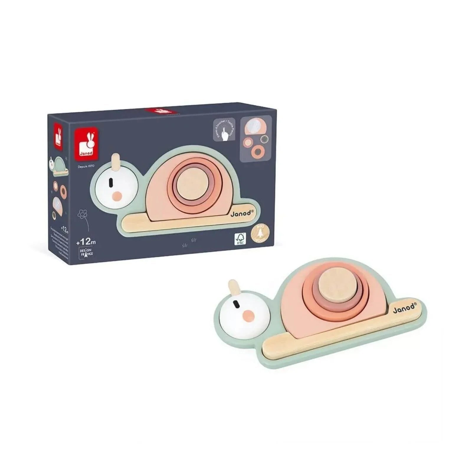 Janod Stackable Sensory Snail Sweet Cocoon - Baby&More