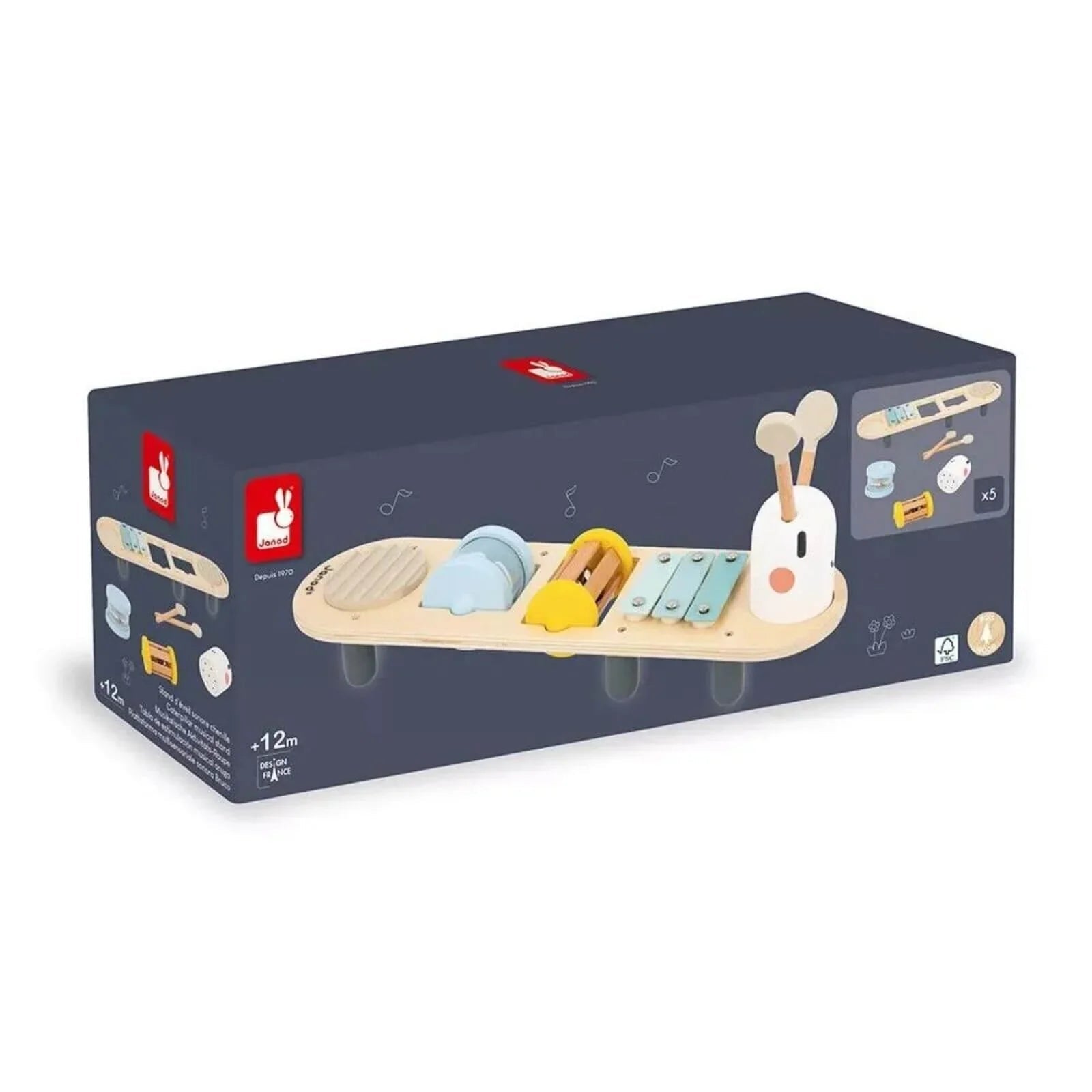 Janod Sweet Cocoon Caterpillar Sound Awakening Stand - Baby&More