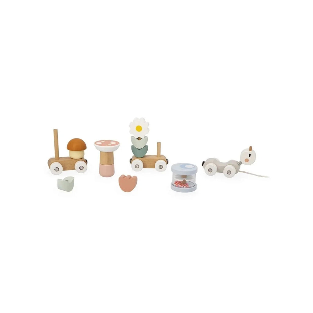 Janod Sweet Cocoon Wooden Pull Along Snail Train - Baby&More