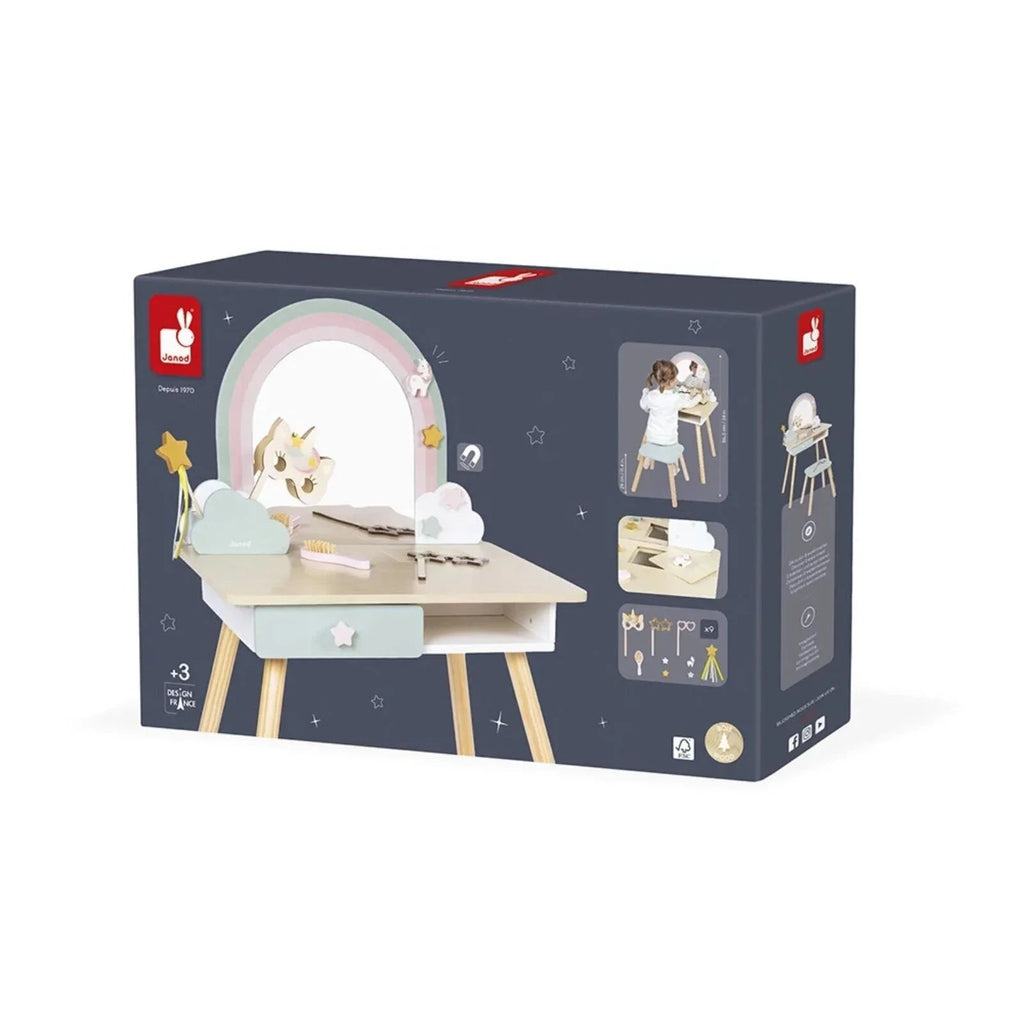 Janod Wooden Play Dressing Table - Unicorn - Baby&More