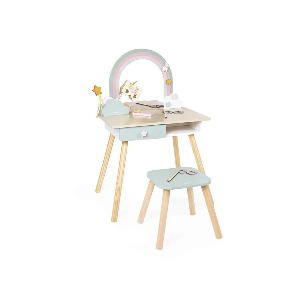 Janod Wooden Play Dressing Table - Unicorn - Baby&More