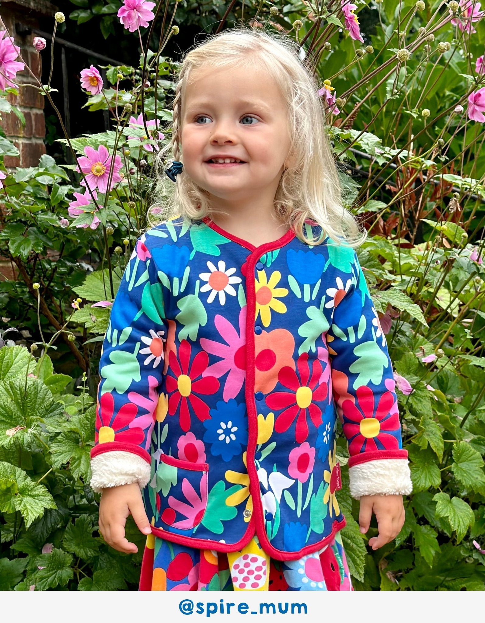 Toby Tiger Organic Reversible Jacket -Bold Floral