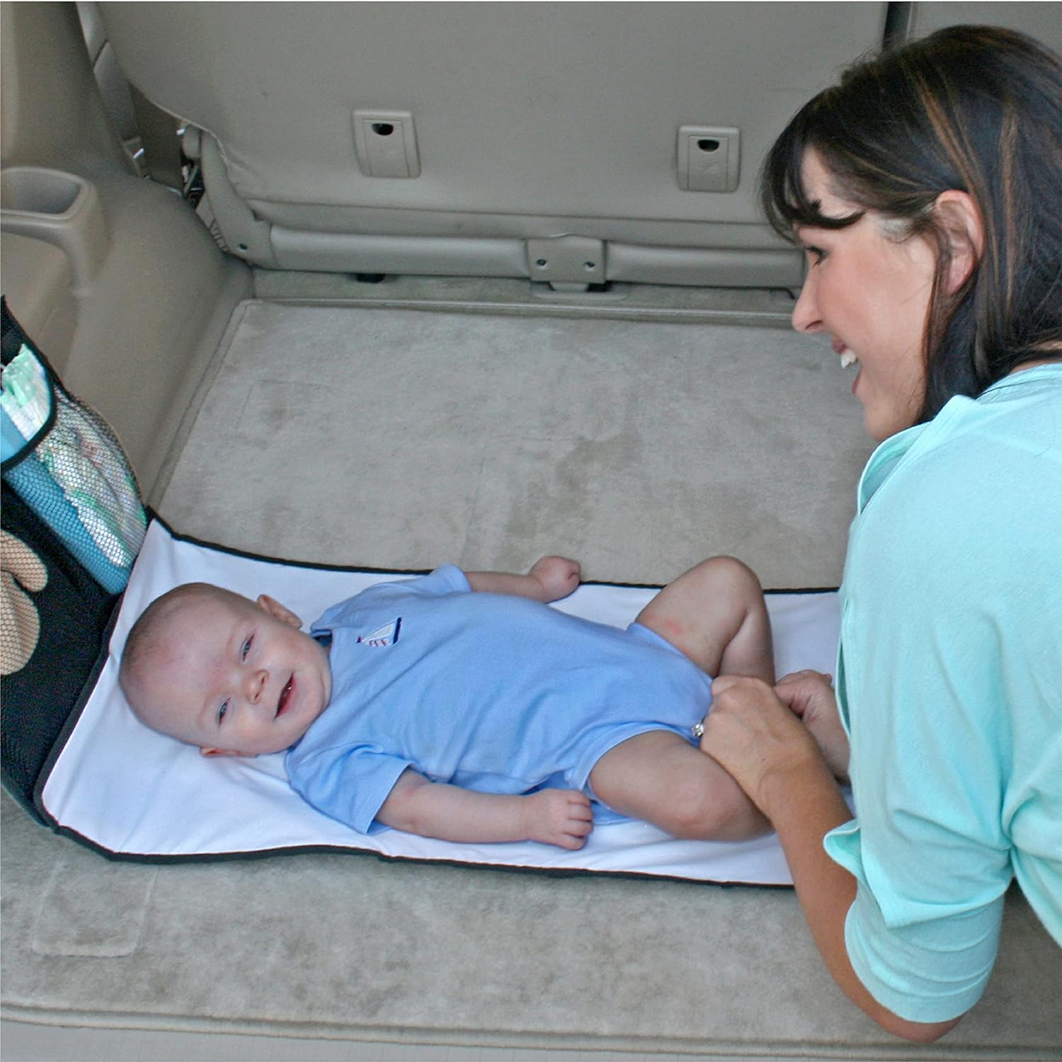 JL Childress On - The - Go Nappy Changing Mat with Storage Pockets - Black - Baby&More