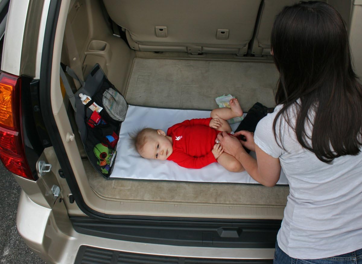 JL Childress On - The - Go Nappy Changing Mat with Storage Pockets - Grey - Baby&More