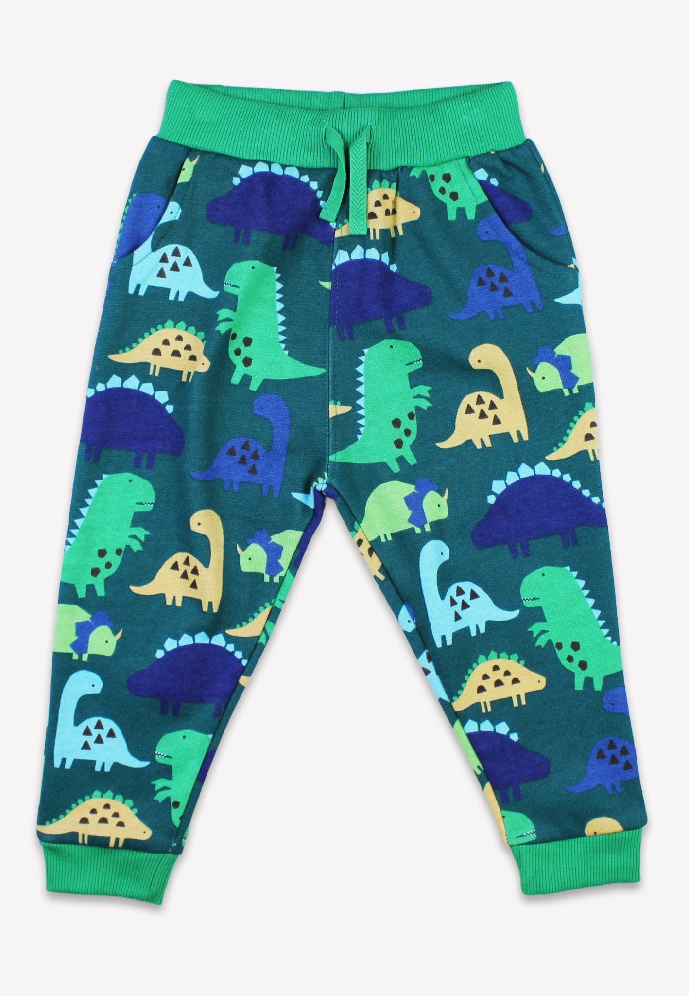 Toby Tiger Organic Joggers - Tonal Dinosaur Print