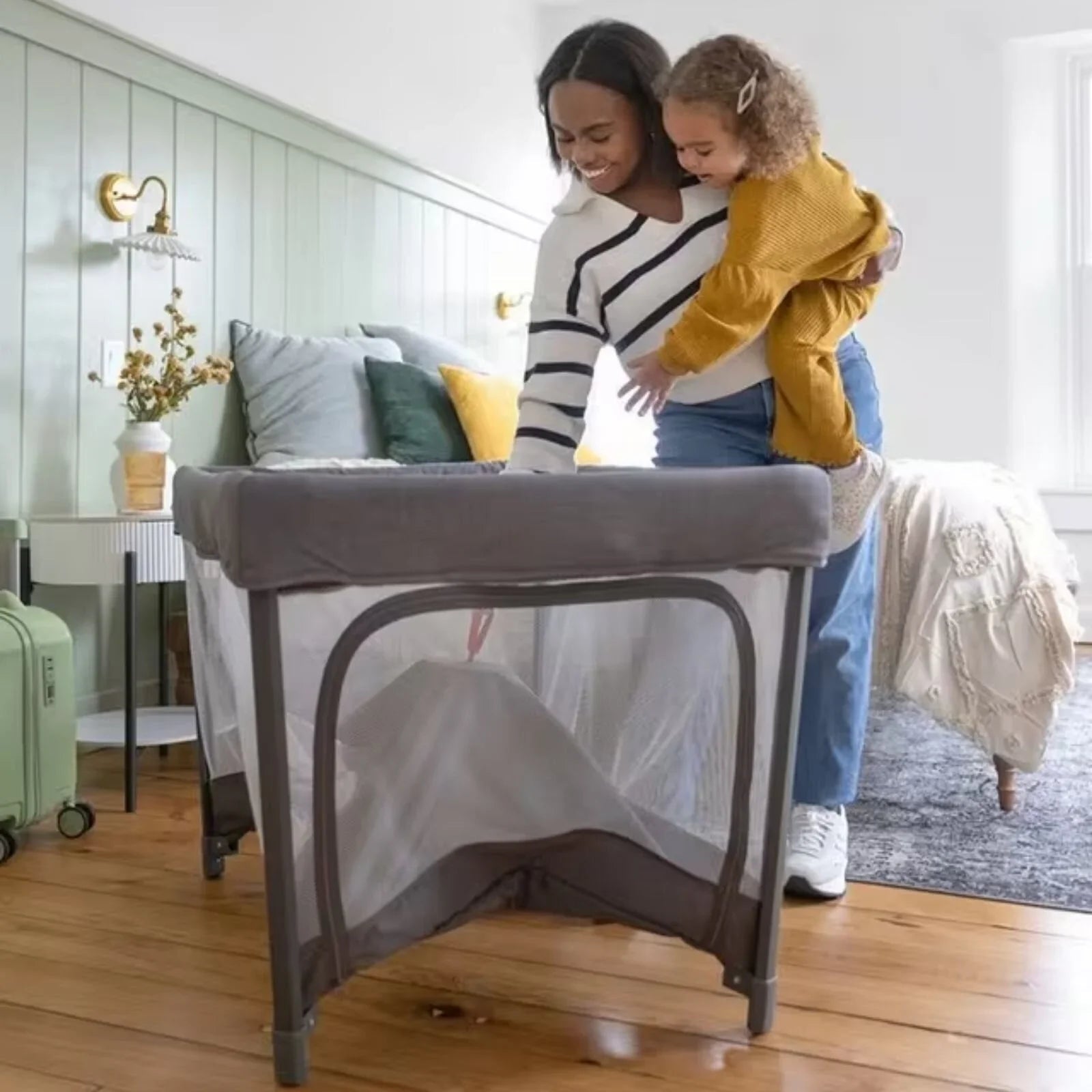 Joie Amigo Travel Cot - Thunder Grey - Baby&More