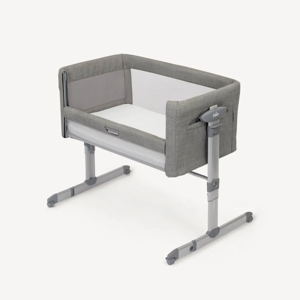 Joie Roomie Glide Bedside Crib - Foggy Grey - Baby&More