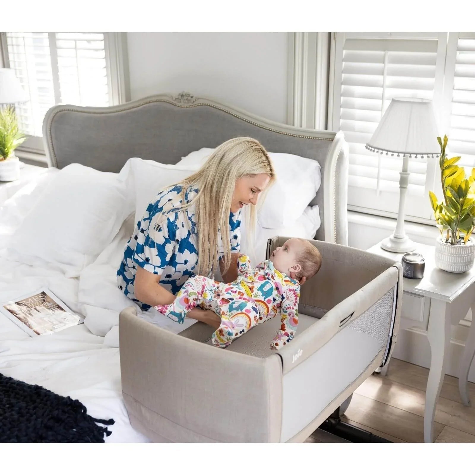 Joie Roomie Go Baby Bedside Crib - Clay - Baby&More