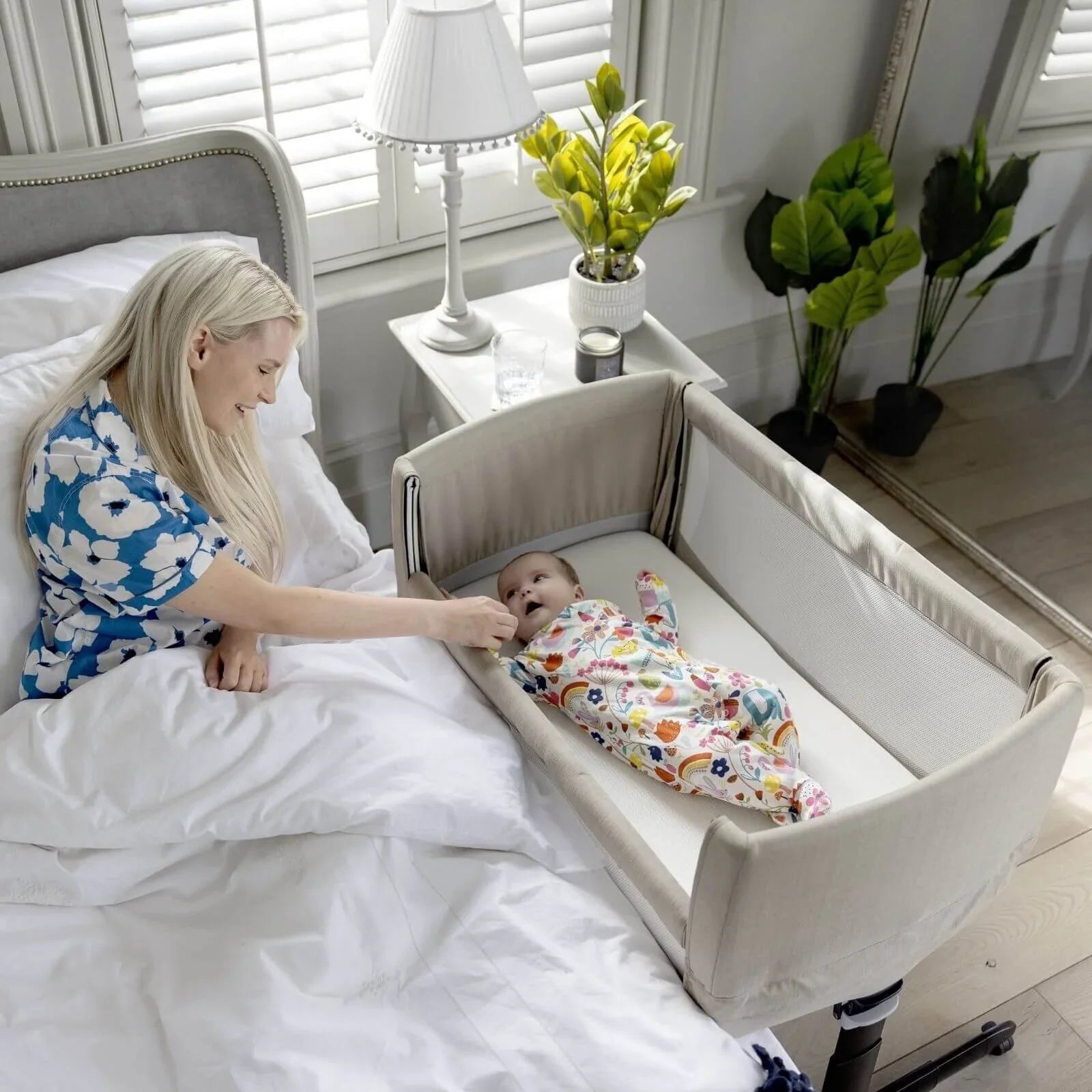 Joie Roomie Go Bedside Crib - Shale - Baby&More