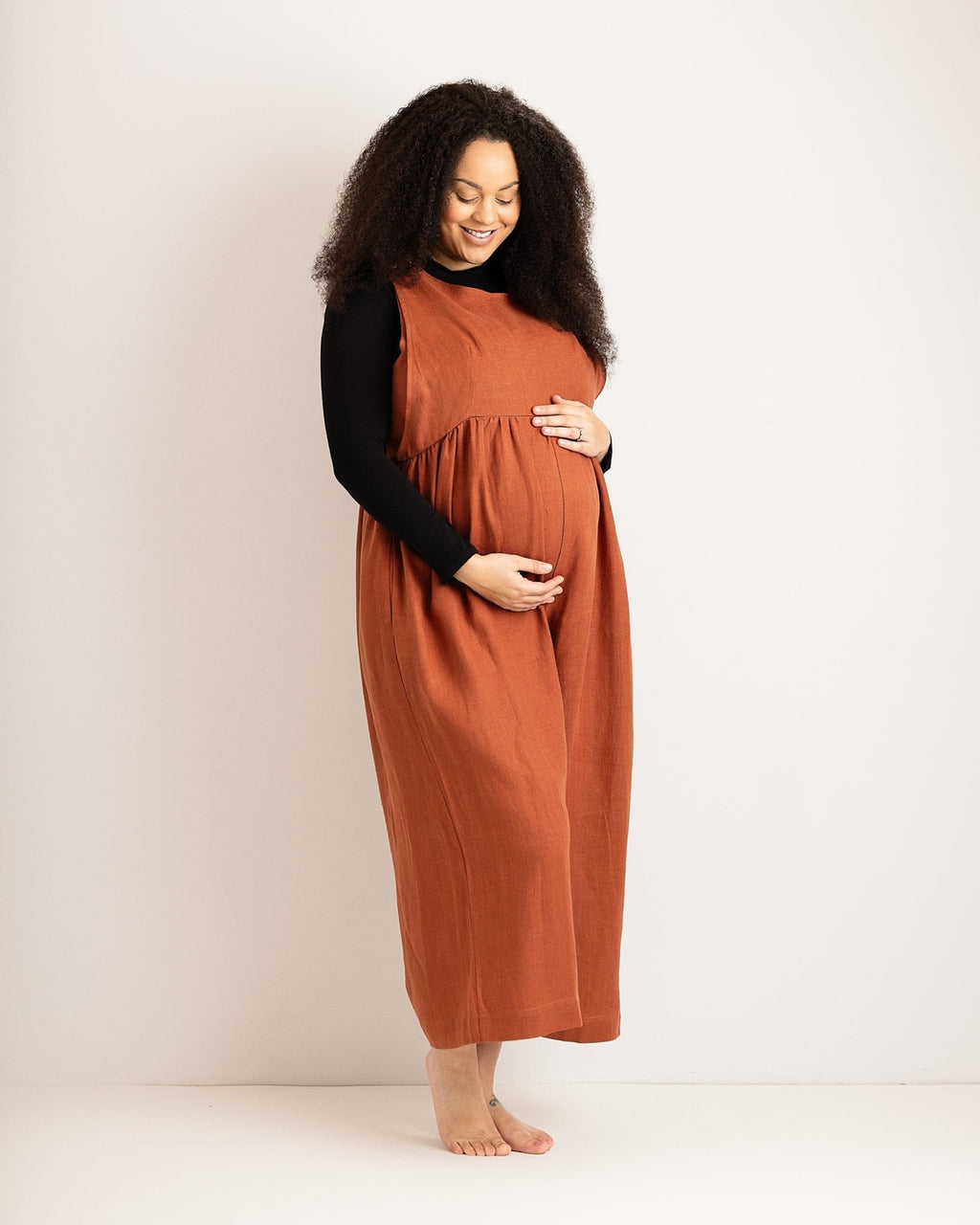 Journy Ada Linen Jumpsuit - Burnt Orange - Baby&More