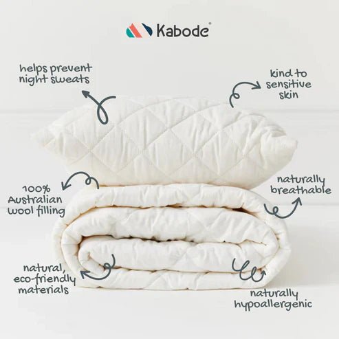 Kabode - Organic Cotton & Wool Cot Bed Duvet - Baby&More