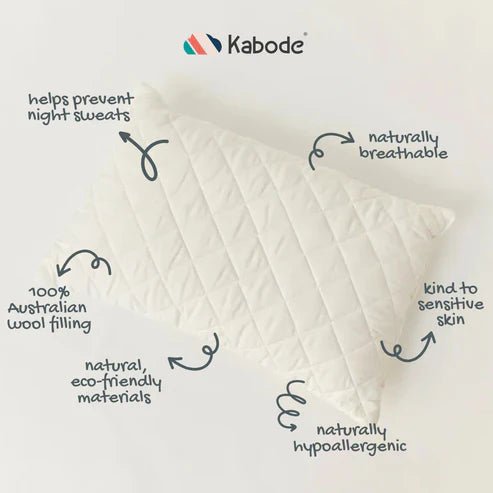 Kabode - Organic Cotton & Wool Standard Pillow - Baby&More