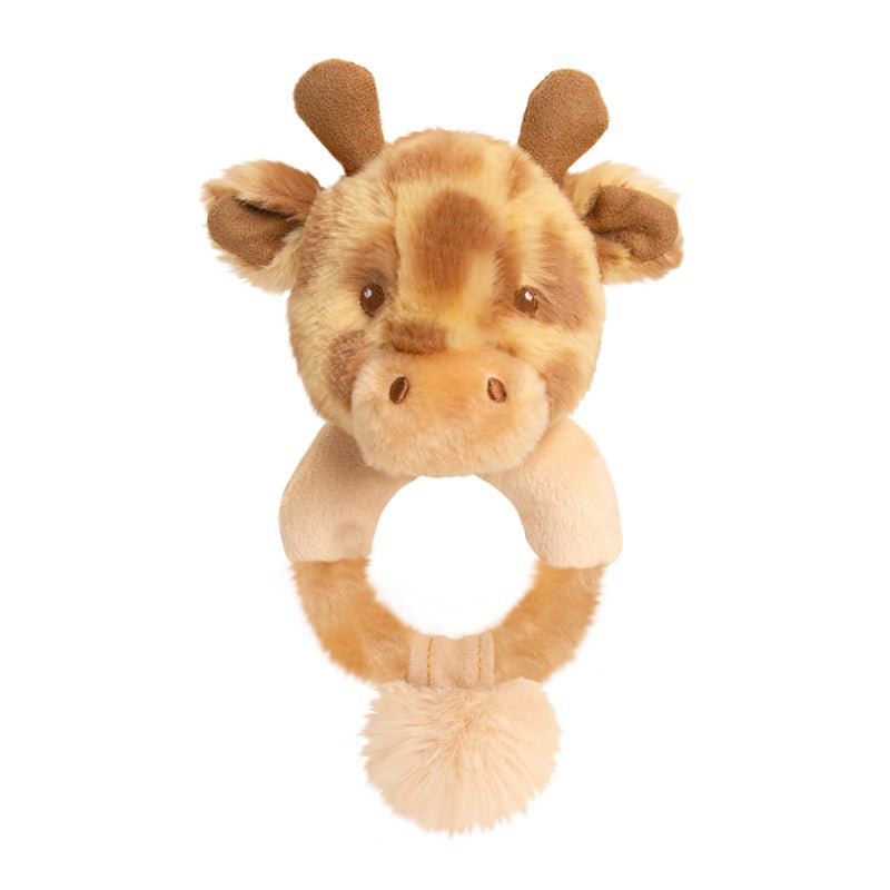 Keel Toys Keeleco Plush Giraffe Ring Rattle - 14cm - Baby&More
