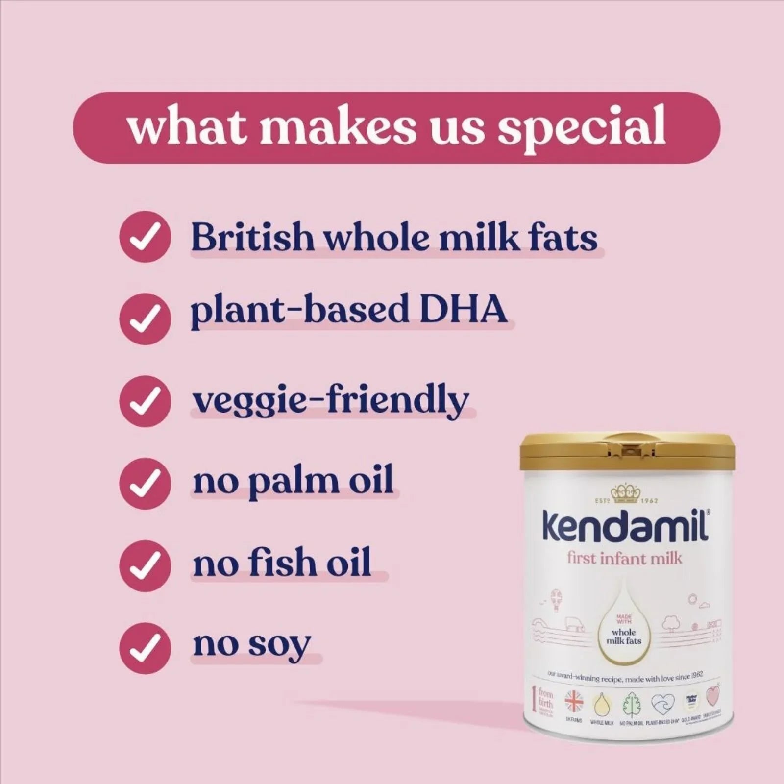 Kendamil Stage 1 First Infant Milk Formula - from Birth 800g - Baby&More