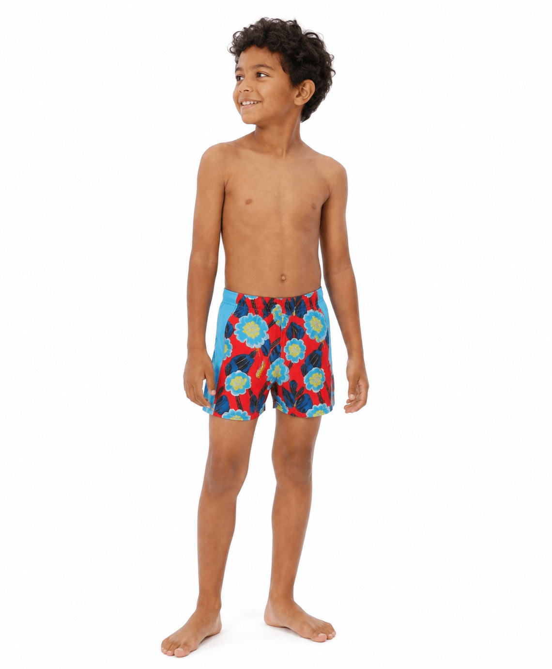 Kes-Vir Boy's Reusable Incontinence Swim Shorties – Floral Blue - Baby&More