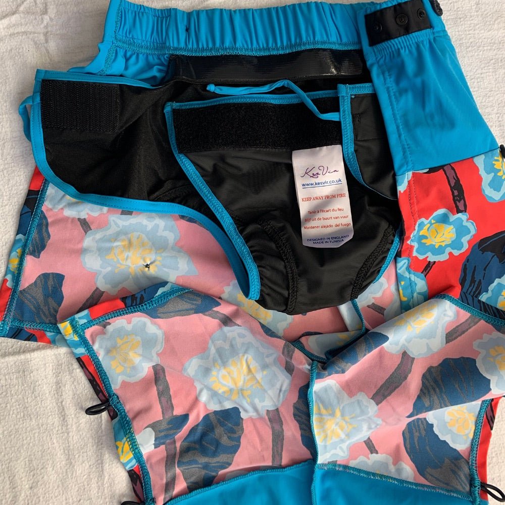 Kes-Vir Boy's Wrap Swim Shorts - Floral Blue - Baby&More